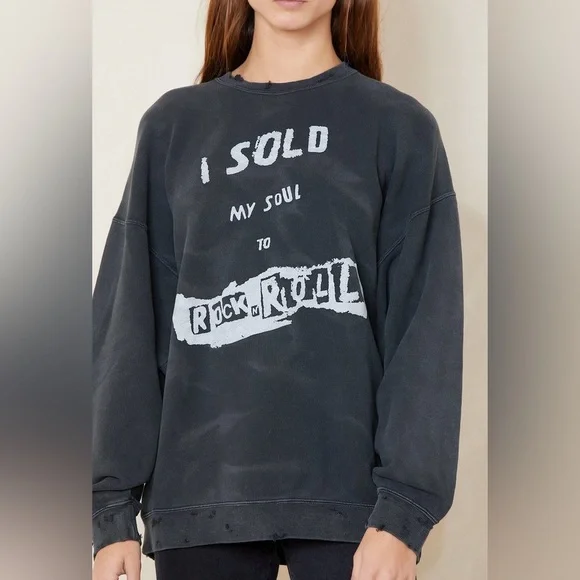 R13 Sold my soul to rock and roll crewneck sweater - Picture 5 of 8